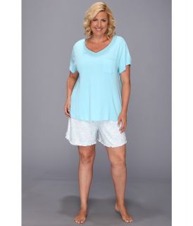 Karen Neuburger Plus Size Poetry S/S Combo Short Set Womens Pajama Sets (Multi)