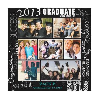 Graduation Collage   Fully Customizable   Gallery Wrapped Canvas