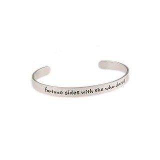 Fortune Sides With She Who Dares Cuff Bracelet (length 6") Jewelry