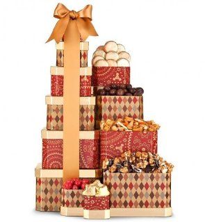 The Grand Gift Tower   Thanksgiving / Holiday Christmas Gift Baskets Ideas. Christmas Gift Housewarming. Xmas Gift Basket Assortment   Delivery By Mail. : Other Products : Everything Else