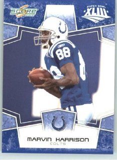 2008 Donruss   Score Limited Edition Super Bowl XLIII Blue Border # 129 Marvin Harrison   Indianapolis Colts   NFL Trading Card: Sports Collectibles