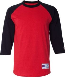 Champion Men's Raglan Baseball T Shirt # T137 Clothing