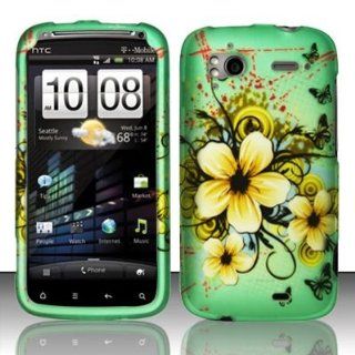 NATURAL FLOWERS Hard Rubber Feel Plastic Cover Design Case for HTC Sensation 4G [In Twisted Tech Retail Packaging]: Cell Phones & Accessories