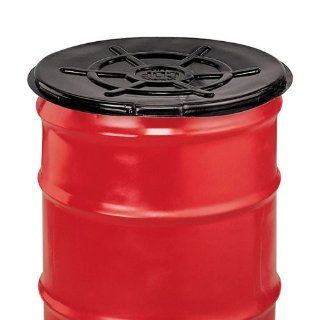 New Pig DRM147 Polyethylene Snap On Drum Lid, 24" Diameter x 1" Height, Black, For 55 Gallon New Open Head Steel Drum (Box of 25): Drum And Pail Lids: Industrial & Scientific