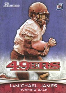 2012 Topps Bowman Football Purple Parallel #132 LaMichael James RC San Francisco 49ers NFL Rookie Trading Card: Sports Collectibles