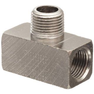 Polyconn PC132NB 6 Nickel Plated Brass Pipe Fitting, Branch Tee, 3/8" NPT Male x 3/8" NPT Female (Pack of 5): Industrial Pipe Fittings: Industrial & Scientific