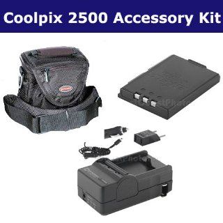 Nikon Coolpix 2500 Digital Camera Accessory Kit includes: SDM 134 Charger, SDENEL2 Battery, ST60C Case : Camera & Photo