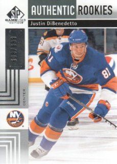 2011 12 Upper Deck SP Game Used Hockey #137 Justin DiBenedetto RC #'d 608/699 New York Islanders NHL Rookie Trading Card: Sports Collectibles