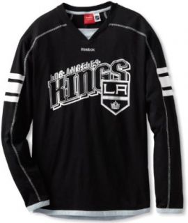 NHL Los Angeles Kings Long Sleeve Jersey T Shirt, Medium, black : Sports Fan T Shirts : Clothing