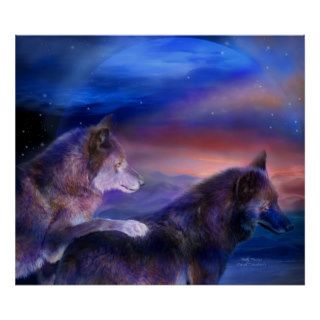 Wolf Mates Art Poster/Print