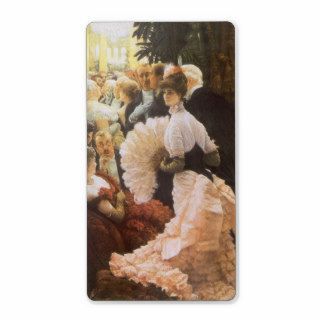 Political Lady by James Tissot, Vintage Victorian Shipping Label