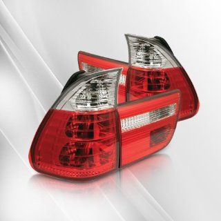 BMW X5 (E53) 00 01 02 03 04 05 Tail Lights ~ 4 PCS (Clear/Red): Automotive