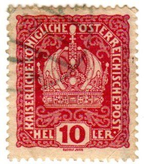 Postage Stamps Austria One Single 10h Magenta Austrian Crown Stamp dated 1916 18 Scott #148: Everything Else