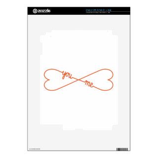 you and me, heart shaped infinity sign, skin for iPad 2