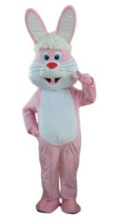 ProCostume Pink Bunny Mascot Costume Fancy Dress Suit Outfit EPE: Clothing