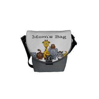 Cute Cartoon Jungle Animals Mom's Bag Messenger Bags