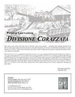 APL: Panzer Grenadiers Divisione Corazzata Scenario Kit: Toys & Games