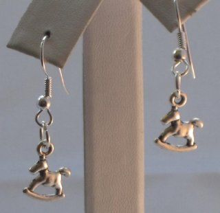 Toy Rocking Horse Dangle Earrings: Jewelry