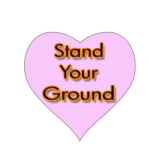Stand Your Ground fire Heart Sticker