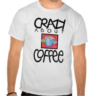 Crazy about Coffee black Ladies T shirt