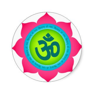 Namaste Lotus Flower Yoga Om Stickers