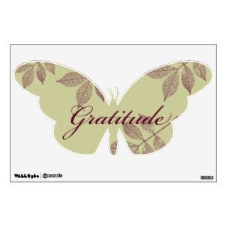 Gratitude Butterfly Room Sticker