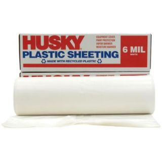 Husky 100 ft. x 20 ft. White 6 mil Plastic Sheeting CF0620W
