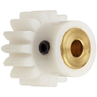 Spur Gear, 20 Degree Pressure Angle, Polyoxymethylene, Inch, 20 Pitch, 0.750" Pitch Diameter, 0.187" Bore, 0.850" OD, 15 Teeth: Industrial & Scientific