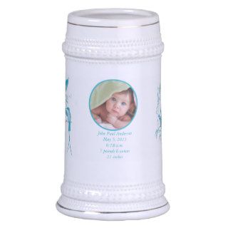Baby Stein with Baby Photo Important Birth Stats Coffee Mugs