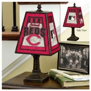 MLB Art Glass Table Lamp MLB Team: Cincinnati Reds: Home Improvement