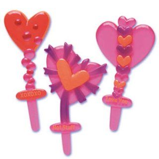Dress My Cupcake DMC41V 231SET Valentines Messages Pick Decorative Cake Topper, Assorted, Case of 144: Kitchen & Dining