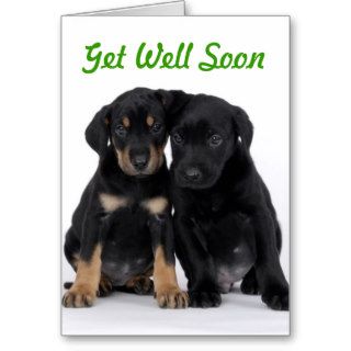 Get Well Soon   Puppy Style Card