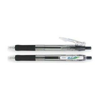 Zebra Eco Jimnie Clip Retractable Ballpoint Pen, 1.0mm, Black, 2 Pack (24612) 