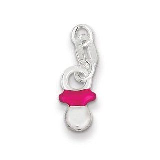 Sterling Silver Enameled Pacifier Charm Cyber Monday Special: Charm Jewelry Brothers Pendant: Jewelry
