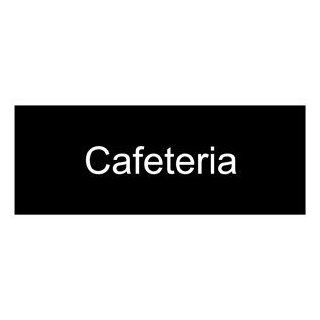 Cafeteria White on Black Engraved Sign EGRE 270 WHTonBLK Wayfinding : Business And Store Signs : Office Products