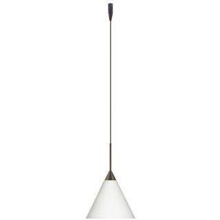 Besa Lighting RXP 512107 BR Kani Collection 1 Light LV Quick Connect Mini Pendant with Rail Adapter, Bronze Finish with Opal Matte Glass Shade   Ceiling Pendant Fixtures  