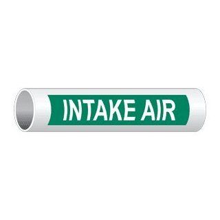 ASME A13.1 Intake Air White on Green Label PIPE 15216 WHTonGreen HVAC : Business And Store Signs : Office Products