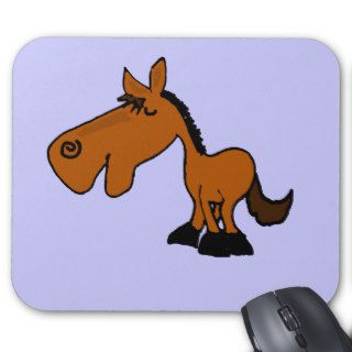 XX  Funny Horse Cartoon Mouse Pads