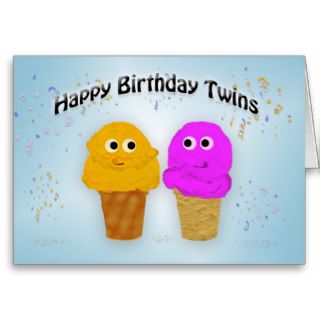 Happy Birthday Twins Cards