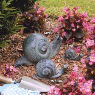 Bronze Snails Garden Statue: Small : Outdoor Statues : Patio, Lawn & Garden