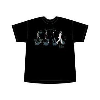 The Beatles Abbey Road Stride T Shirt   Blackest Black   X Large: Clothing