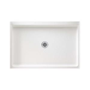 Swanstone 32 in. x 48 in. Single Threshold Shower Floor Solid Surface in White SF03248MD.010