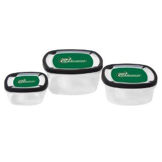 NCAA North Carolina Charlotte 49Ers Nesting Square Container, 3 Piece, Clear: Sports & Outdoors