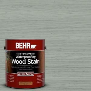 BEHR 1 gal. #ST 149 Light Lead Semi Transparent Waterproofing Wood Stain 307701