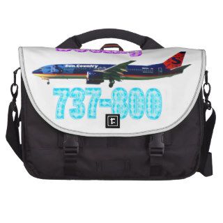 Sun Country Airlines Boeing 737 800 w text Laptop Messenger Bag