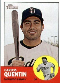2012 Topps Heritage 254 Carlos Quentin   San Diego Padres   MLB Trading Card: Sports Collectibles