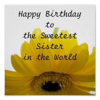 Sister Birthday Greetings Print