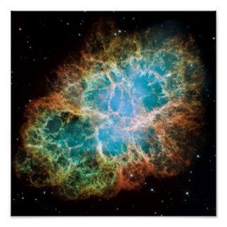The Crab Nebula (Hubble Telescope) Poster
