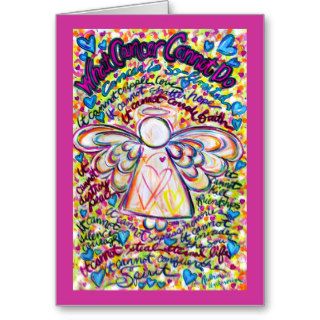 Spring Hearts Cancer Cannot Do Angel Greeting Card