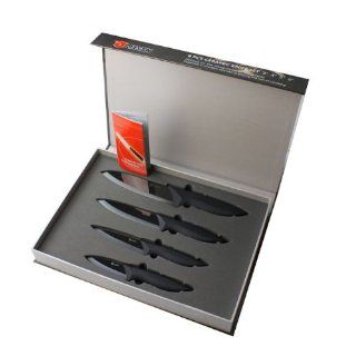 Jassn Black 6 Piece Ceramic Knife Set: Kitchen & Dining